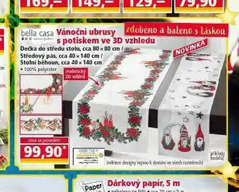 Norma Vánoční ubrusy s potiskem nabídka
