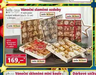 Vánoční slaměné ozdoby
