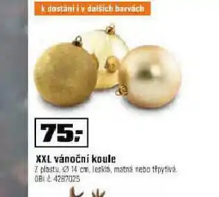 OBI Xxl vánoční koule nabídka