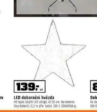 OBI Led dekorační hvězda nabídka