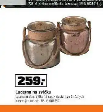 OBI Lucerna na svíčku nabídka
