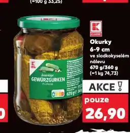 Kaufland Okurky 6-9 cm nabídka