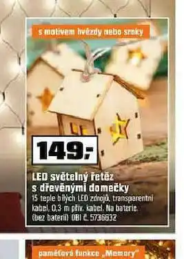 OBI Led světelený řetěz nabídka