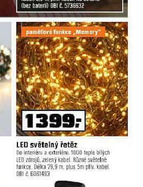 OBI Led světelný řetěz nabídka