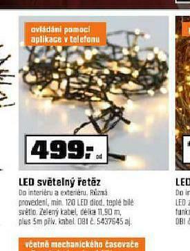 OBI Led světelný řetěz nabídka
