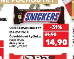 Kaufland Snickers / bounty / mars / twix nabídka