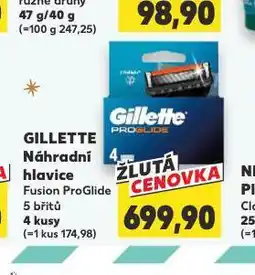 Kaufland Gillette náhradní hlavice nabídka