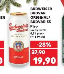 Kaufland Pivo budweiser budvar original nabídka