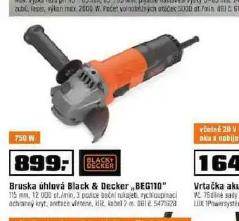 OBI Bruska úhlová black &amp; decker nabídka