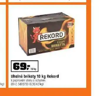 OBI Uhelné brikety 10 kg rekord nabídka