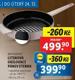 Lidl LITINOVÁ GRILOVACÍ PÁNEV ETERNA nabídka