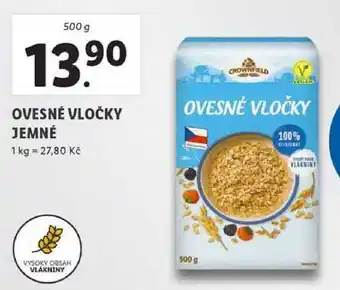 Lidl OVESNÉ VLOČKY JEMNÉ, 500 g nabídka