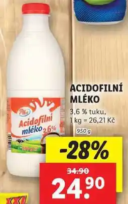 Lidl ACIDOFILNÍ MLÉKO, 950 g nabídka