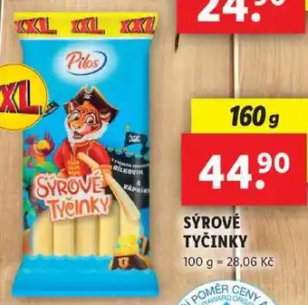 Lidl SÝROVÉ TYČINKY, 160 g nabídka