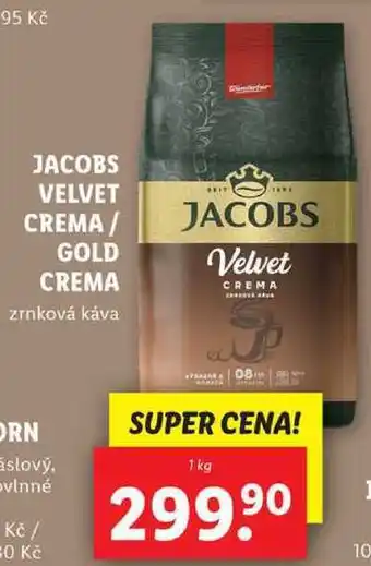 Lidl JACOBS VELVET CREMA/GOLD CREMA, 1 kg nabídka