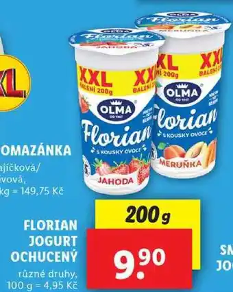 Lidl FLORIAN JOGURT OCHUCENÝ, 200 g nabídka