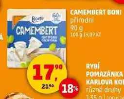Penny Market CAMEMBERT BONI přírodní, 90 g nabídka