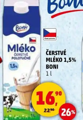 Penny Market Čerstvé mléko 1,5% BONI nabídka