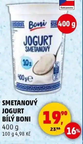 Penny Market Smetanový jogurt bílý BONI nabídka