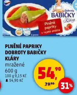 Penny Market Plněné papriky dobroty babičky kláry mražené nabídka