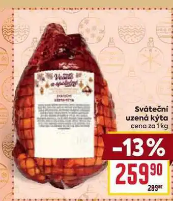 Billa Sváteční uzená kýta cena za 1kg nabídka