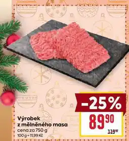 Billa Výrobek z mělněného masa cena za 750 g nabídka