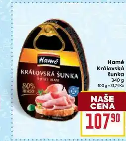 Billa Hamé Královská šunka 340 g nabídka