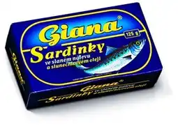 Billa Giana Sardinky 125g, vybrané druhy nabídka