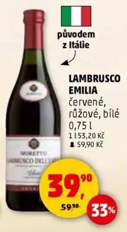 Penny Market Lambrusco emilia červené, růžové, bílé nabídka