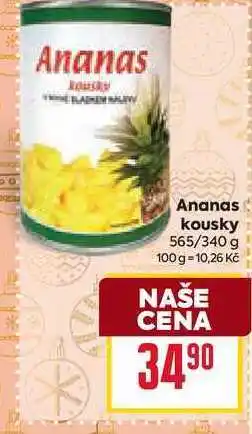 Billa Ananas kousky 565/340 g nabídka