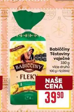 Billa Babiččiny Těstoviny vaječné 330 g nabídka