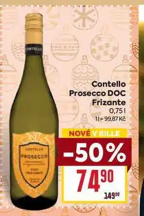 Billa Contello Prosecco DOC Frizante 0,75l nabídka