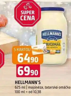 Terno Hellmann's majonéza, tatarská omáčka 625ml, vybrané druhy nabídka