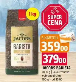 Terno Jacobs barista 1000 g káva zrnková vybrané druhy nabídka