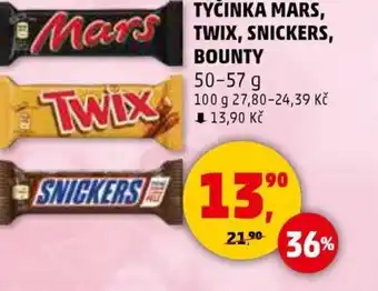 Penny Market TYČINKA MARS, TWIX, SNICKERS, BOUNTY nabídka