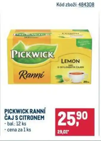 Makro PICKWICK Ranní čaj s citronem nabídka