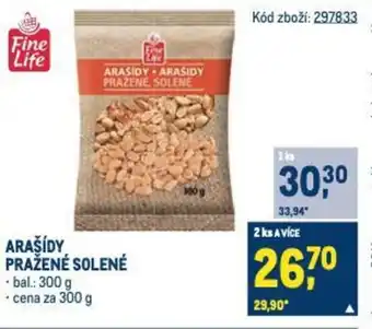 Makro Arašídy pražené solené nabídka