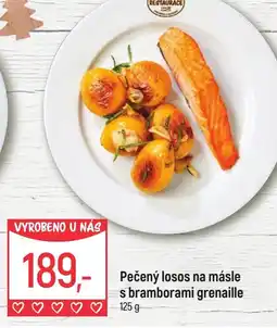 Globus Pečený losos na másle s bramborami grenaille nabídka