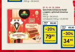 Tesco Gecchele schiaccia koláč s náplní s příchutí tiramisu nabídka