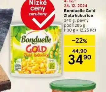 Tesco Bonduelle gold zlatá kukuřice nabídka