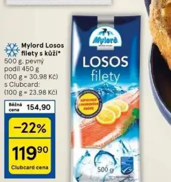 Tesco Mylord losos filety s kůží nabídka