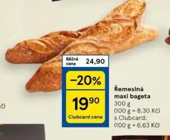 Tesco Řemeslná maxi bageta nabídka