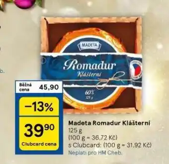 Tesco Madeta romadur klášterní nabídka