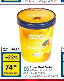 Tesco Prima mrož sorbet nabídka