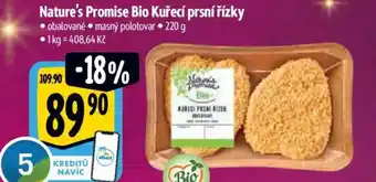 Albert NATURE'S PROMISE Bio kuřecí prsní řízky nabídka