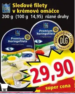 Norma Sledové filety v krémové omáčce nabídka