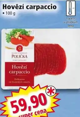 Norma Hovězí carpaccio nabídka