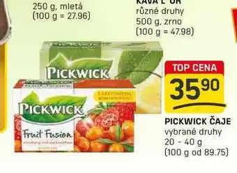 Flop PICKWICK ČAJE vybrané druhy 20-40 g nabídka