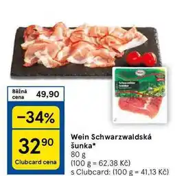 Tesco Wein Schwarzwaldská šunka, 80 g nabídka