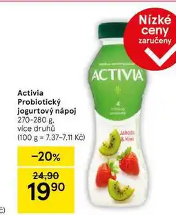 Tesco Activia Probiotický jogurtový nápoj, 270-280 g nabídka